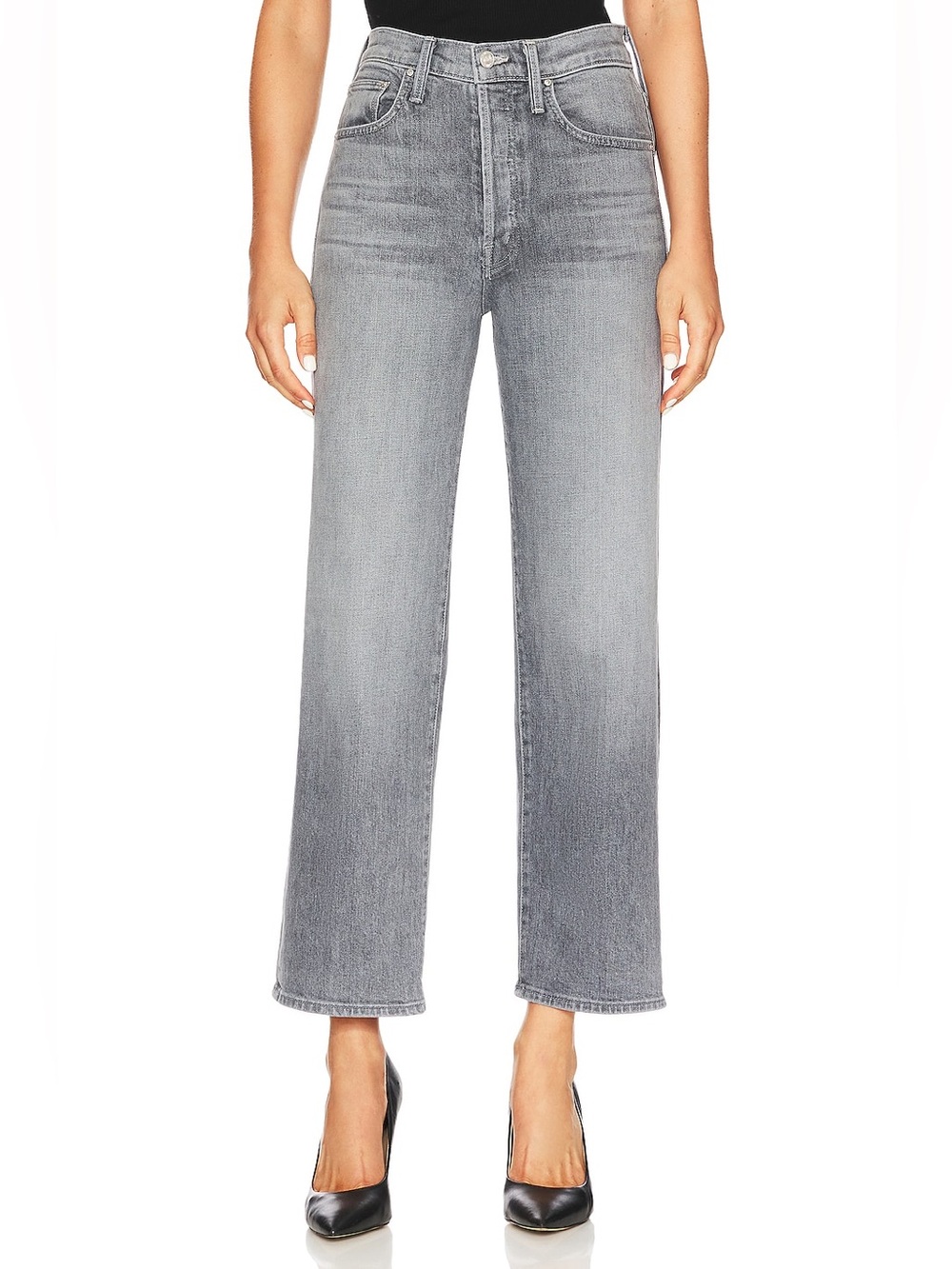MOTHER The Rambler Ankle Jeans 28 Uncommon Ground Gray Straight Leg - Picture 6 of 16